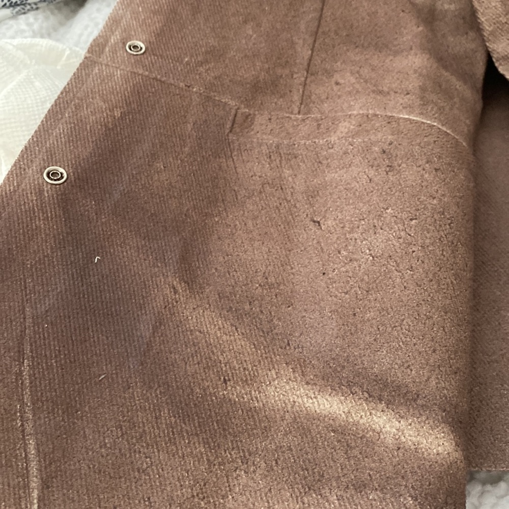 Express Painted Canvas Brown Blazer Jacket Size 0 - Picture 10 of 10
